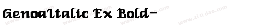 GenoaItalic Ex Bold字体转换